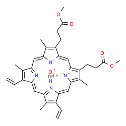 nitrosyl(protoporphyrin IX dimethyl ester)iron II picture