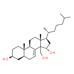 14-hydroxymethylcholest-7-ene-3,15-diol结构式