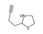 2-(3-Butynyl)thiazolidine Structure