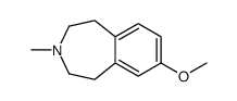 1H-3-Benzazepine, 2,3,4,5-tetrahydro-7-methoxy-3-methyl- Structure