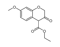 7-methoxy-3-oxo-chroman-4-carboxylic acid ethyl ester结构式