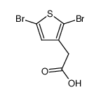 2-(2,5-二溴噻吩-3-基)乙酸结构式