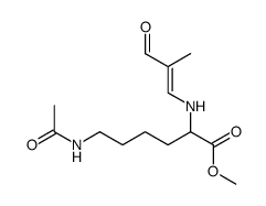 methylN6-acetyl-N2-(2-methyl-3-oxoprop-1-en-1-yl)lysinate结构式