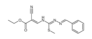 benzaldehyde 3-methyl-4-[2-cyano-2-(ethoxycarbonyl)vinyl]isothiosemicarbazone Structure