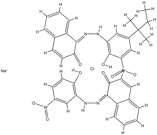 sodium [1-[(2-hydroxy-3-nitro-5-tert-pentylphenyl)azo]-2-naphtholato(2-)][1-[(2-hydroxy-5-nitrophenyl)azo]-2-naphtholato(2-)]chromate(1-) Structure