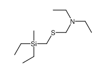 N-[[diethyl(methyl)silyl]methylsulfanylmethyl]-N-ethylethanamine Structure