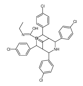 3,7-DIAZABICYCLO(3.3.1)NONANE-3-CARBOXAMIDE, N-ETHYL-9-OXO-2,4,6,8-TET RAKIS(p-CH structure