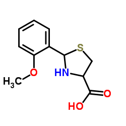 2-(2-甲氧基苯基)噻唑烷-4-羧酸结构式