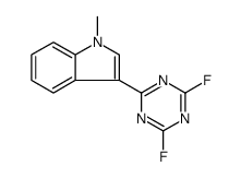 2-(N-methylindol-3-yl)-4,6-difluoro-s-triazine structure