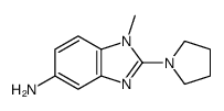 1-methyl-2-pyrrolidin-1-ylbenzimidazol-5-amine结构式