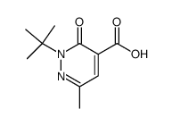 2-t-butyl-2,3-dihydro-6-methyl-3-oxopyridazine-4-carboxylic acid Structure