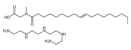 (Z)-N-methyl-N-(1-oxo-9-octadecenyl)glycine, compound with N-(2-aminoethyl)-N'-[2-[(2-aminoethyl)amino]ethyl]ethyl-1,2-diamine结构式