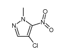 1-methyl-5-nitro-4-chloropyrazole Structure