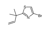 4-Bromo-2-(2-Methylbut-3-en-2-yl)thiazole结构式