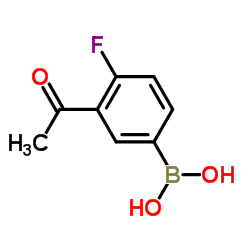 Boronic acid,B-(3-acetyl-4-fluorophenyl)- Structure