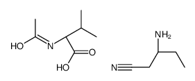 (2S)-2-acetamido-3-methylbutanoic acid,(3R)-3-aminopentanenitrile Structure