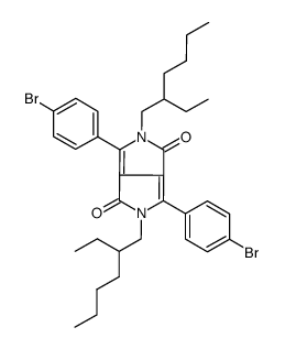 1,4-diketo-2,5-(2-ethylhexyl)-3,6-bis(4-bromophenyl)pyrrolo[3,4-c]pyrrole结构式