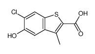 6-chloro-5-hydroxy-3-methylbenzo(b)thiophene-2-carboxylic acid结构式