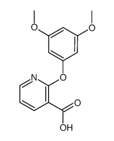 2-(3',5'-dimethoxyphenoxy)nicotinic acid结构式