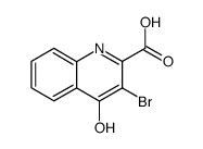 3-Bromo-4-hydroxyquinoline-2-carboxylic acid结构式