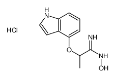 N'-hydroxy-2-(1H-indol-4-yloxy)propanimidamide,hydrochloride结构式