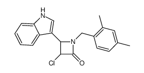 3-chloro-1-[(2,4-dimethylphenyl)methyl]-4-(1H-indol-3-yl)azetidin-2-one Structure