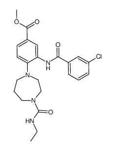 3-(3-chlorobenzoylamino)-4-(4-ethylcarbamoyl-[1,4]diazepan-1-yl)benzoic acid methyl ester结构式