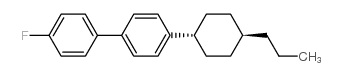 反-4-(4-丙基环己基)-4’-氟联苯结构式