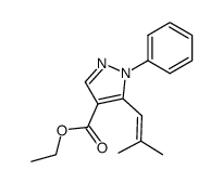 ethyl 5-(2-methylprop-1-en-1-yl)-1-phenyl-1H-pyrazole-4-carboxylate结构式