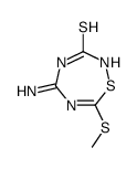 5-amino-7-methylsulfanyl-1,2,4,6-thiatriazepine-3-thione结构式