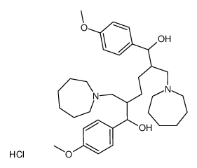 2,5-Bis-azepan-1-ylmethyl-1,6-bis-(4-methoxy-phenyl)-hexane-1,6-diol; hydrochloride结构式