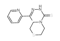 N-(1-pyridin-2-ylethylideneamino)thiomorpholine-4-carbothioamide structure