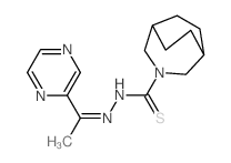 3-Azabicyclo[3.2.2]nonane-3-carbothioic acid, [(1E)-1-pyrazinylethylidene]hydrazide结构式