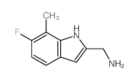 (6-fluoro-7-methyl-1H-indol-2-yl)methanamine结构式