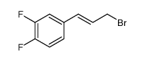 Benzene, 4-(3-bromo-1-propen-1-yl)-1,2-difluoro Structure