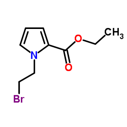 Ethyl 1-(2-bromoethyl)-1H-pyrrole-2-carboxylate结构式