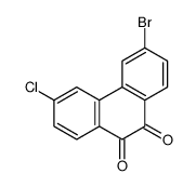 3-bromo-6-chlorophenanthrene-9,10-dione结构式