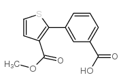 3-(3-(Methoxycarbonyl)thiophen-2-yl)benzoic acid结构式