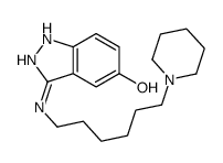 3-(6-piperidin-1-ylhexylamino)-1H-indazol-5-ol结构式