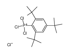 trichloro(2,4,6-tri-tert-butylphenyl)phosphonium chloride结构式