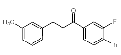 4'-BROMO-3'-FLUORO-3-(3-METHYLPHENYL)PROPIOPHENONE结构式