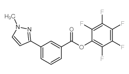 (2,3,4,5,6-pentafluorophenyl) 3-(1-methylpyrazol-3-yl)benzoate结构式