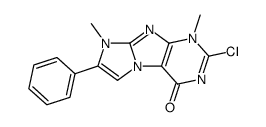 1,8-Dimethyl-7-phenyl-2-chloroimidazo(1,2-f)purine-4-one结构式