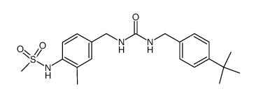 N-{4-[3-(4-t-butylbenzyl)-ureidomethyl]-2-methylphenyl}-methanesulfonamide Structure