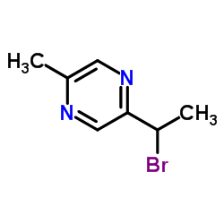 2-(1-bromoethyl)-5-methylpyrazine结构式