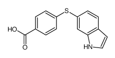 4-(1H-indol-6-ylsulfanyl)benzoic acid结构式