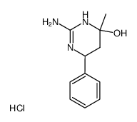 2-amino-3,4,5,6-tetrahydro-4-methyl-6-phenyl-4-pyrimidinol hydrochloride Structure