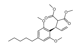 dimethyl [1-(2,6-dimethoxy-4-pentylphenyl)allyl]malonate Structure