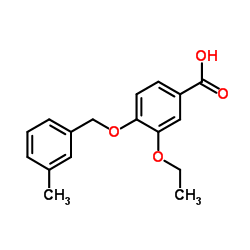 3-Ethoxy-4-[(3-methylbenzyl)oxy]benzoic acid Structure