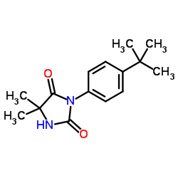 5,5-Dimethyl-3-[4-(2-methyl-2-propanyl)phenyl]-2,4-imidazolidinedione Structure